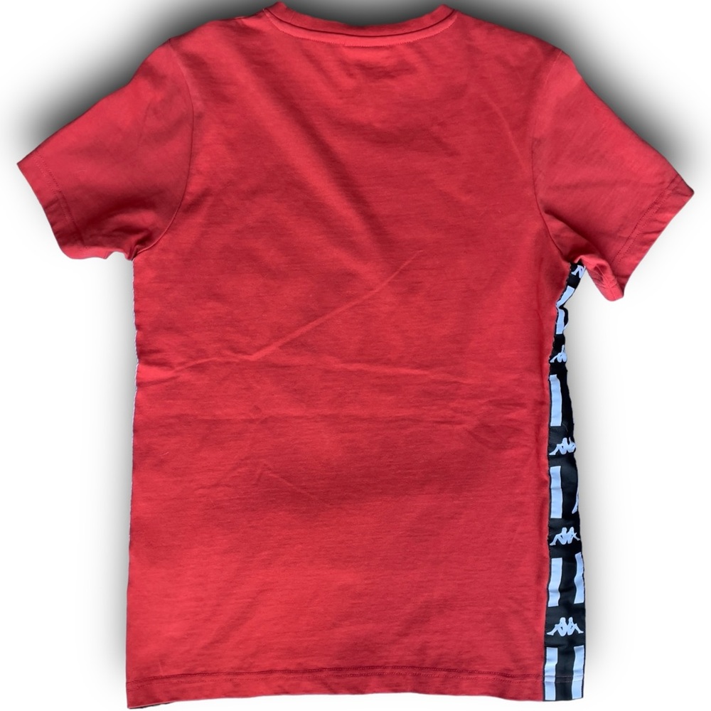 💥SOLD💥Kappa Authentic Short Sleeve Red Shirt Tapered Side Logo Mens Size - Picture 4 of 4
